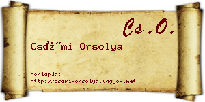 Csémi Orsolya névjegykártya