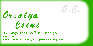 orsolya csemi business card